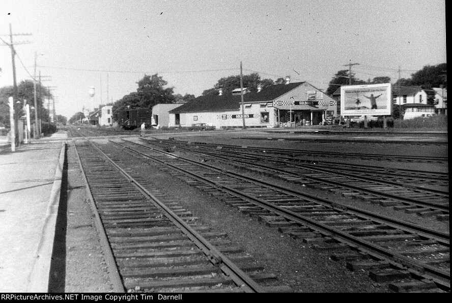 Station & yard area looking west. Some area now home to the RR museum of LI.